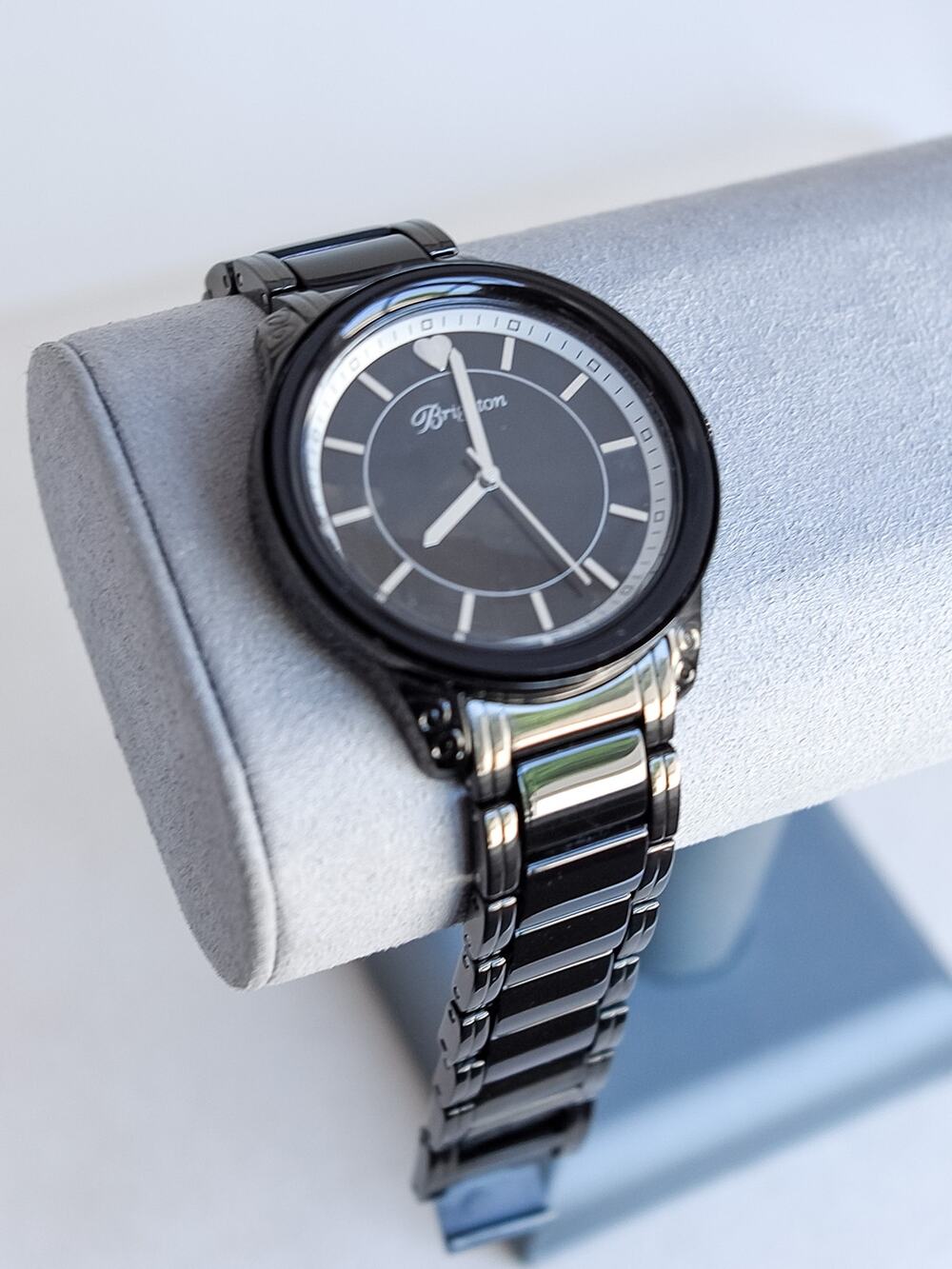 Brighton Carpinteria Chunky Watch Dark Bronze Black Acrylic Retired Bold